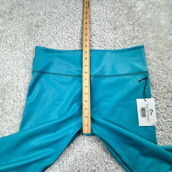 Zyia Teal Venom Metallic Ombre Light N Tight Hi Rise Legging - Picture 10 of 13